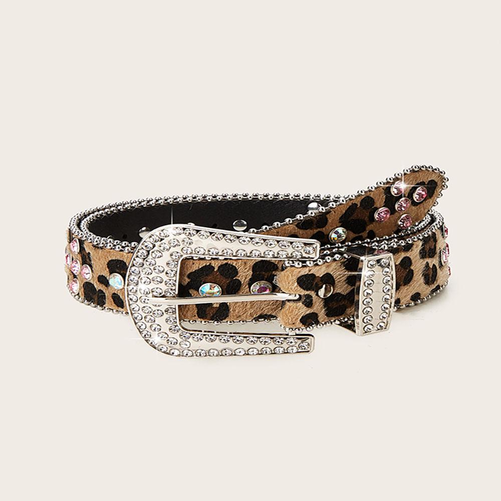 Belt Girl Millennium Abi Spicy Girl Punk Accessories Jeans Water Diamond Shining Diamond Rivet Wide Belt