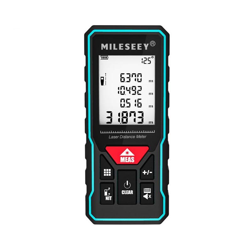 MILESEEY Laser Distance Meter S2 Digital Tape Measure 50M 70M 100M 120M Rangefinder High-Accuracy Trena with Electronic Angle