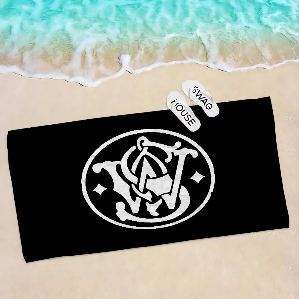 GUN SmithS W-WessonS Microfiber Printed Beach Towel Mountain Climbing Yoga Beach Swimming Running Absorbent Soft Towel