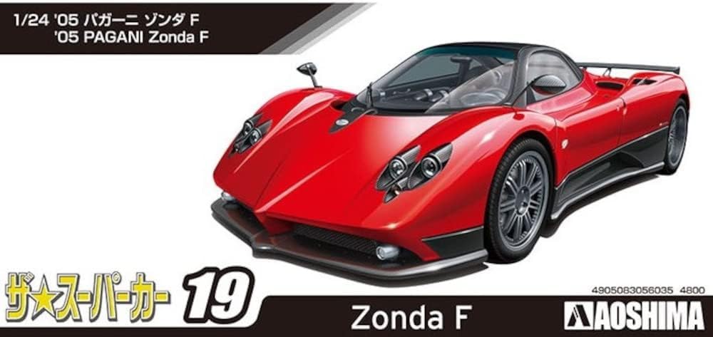 Aoshima Pagani Zonda F Масштаб 1/24 Суперкар Пластиковая Модель Предварительно Окрашенная Литье под Давлением Роскошный Спортивный Автомобиль