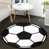 Sports Ball Realistic Basketball Baseball Soccer Round Mat Non-slip Carpet Rug for Living Game Room Home Decoration Bedroom Rugs