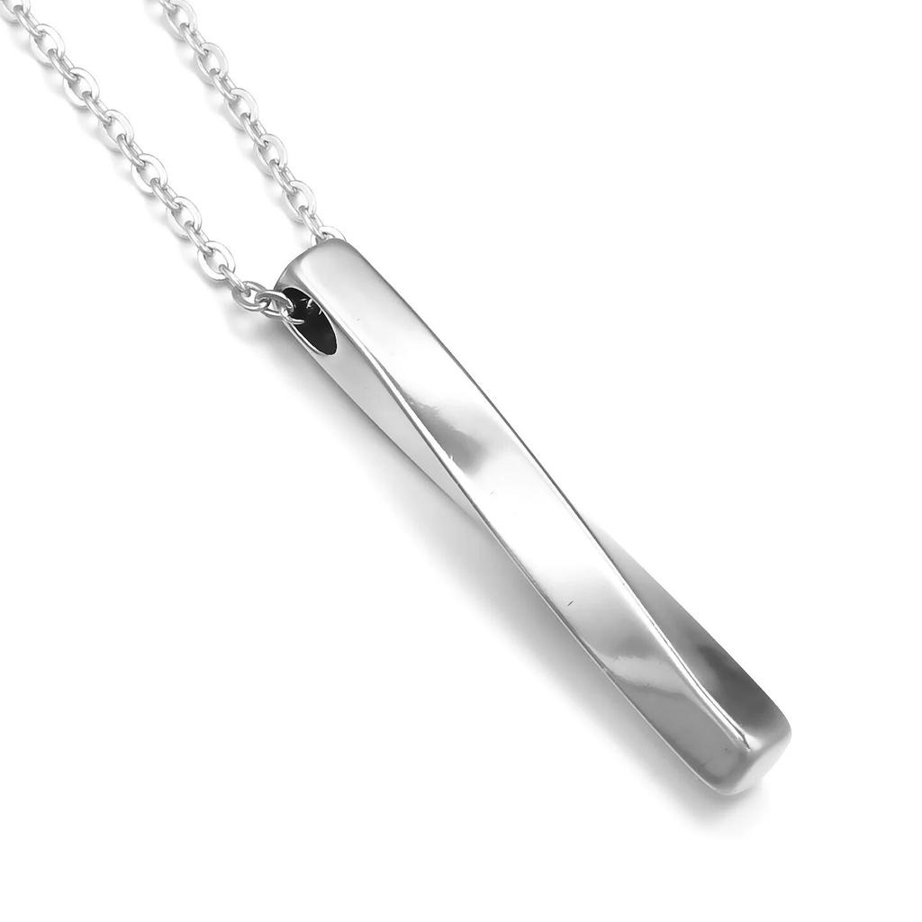 2023 Fashion Black Rectangle Pendant Necklace Men Collar Trendy Simple Stainless Steel Chain Women Necklace Jewelry Gift