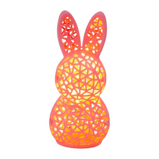3D Printed Rabbit Lamp Hollow Bunny Night Light for Kid's Room Bedroom Nursery Easter Party Table