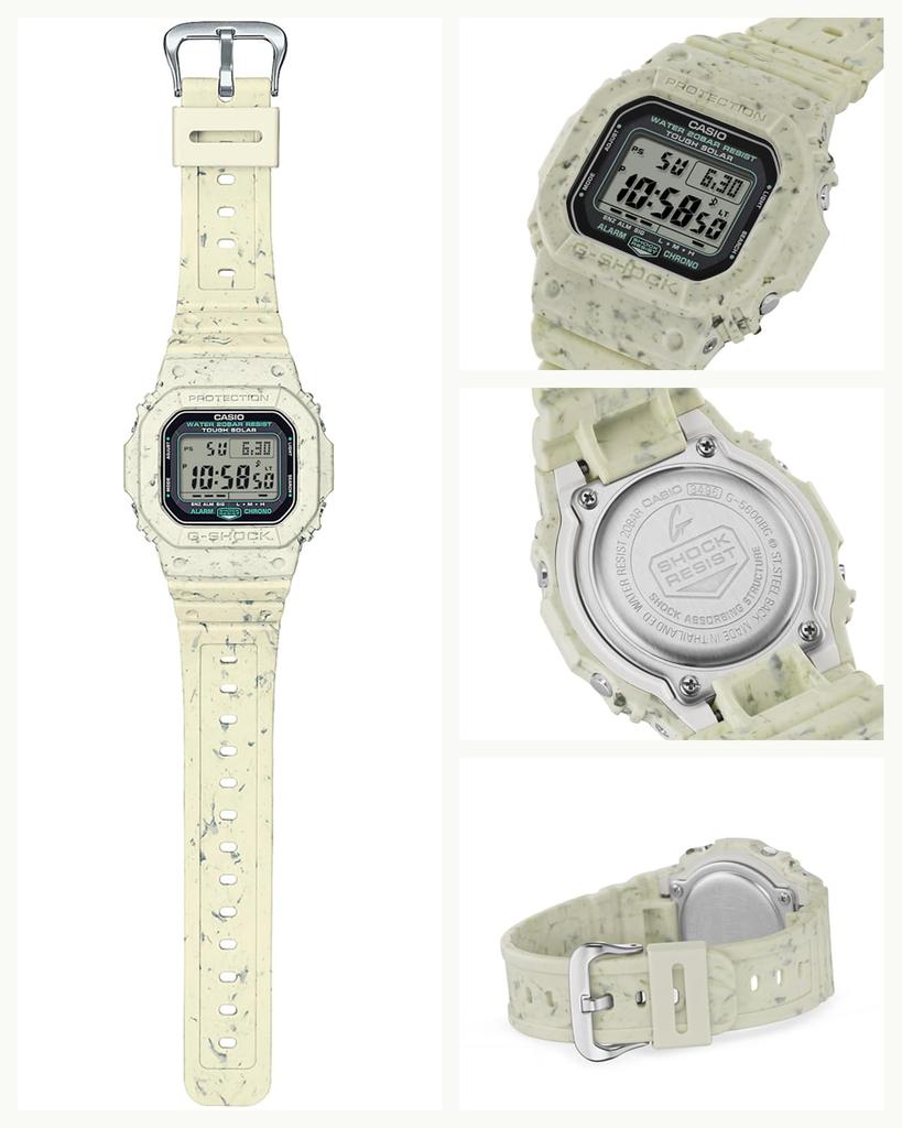 Часы Casio G-Shock (Официальный японский продукт) Tough Solar, Сделано из экологически чистых материалов, G-5600BG-5JR, Мужские, Бежевые
