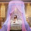 Luxury Pleated Lace Mesh Dome Queen Size Bed Canopy Mosquito Net Bedding Article Bed Tent