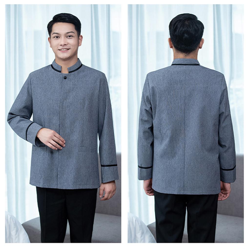 Униформа для горничных с длинным рукавом, аккуратная строчка, удобная, прочная, для прямой осанки, износостойкая, одежда для официанток