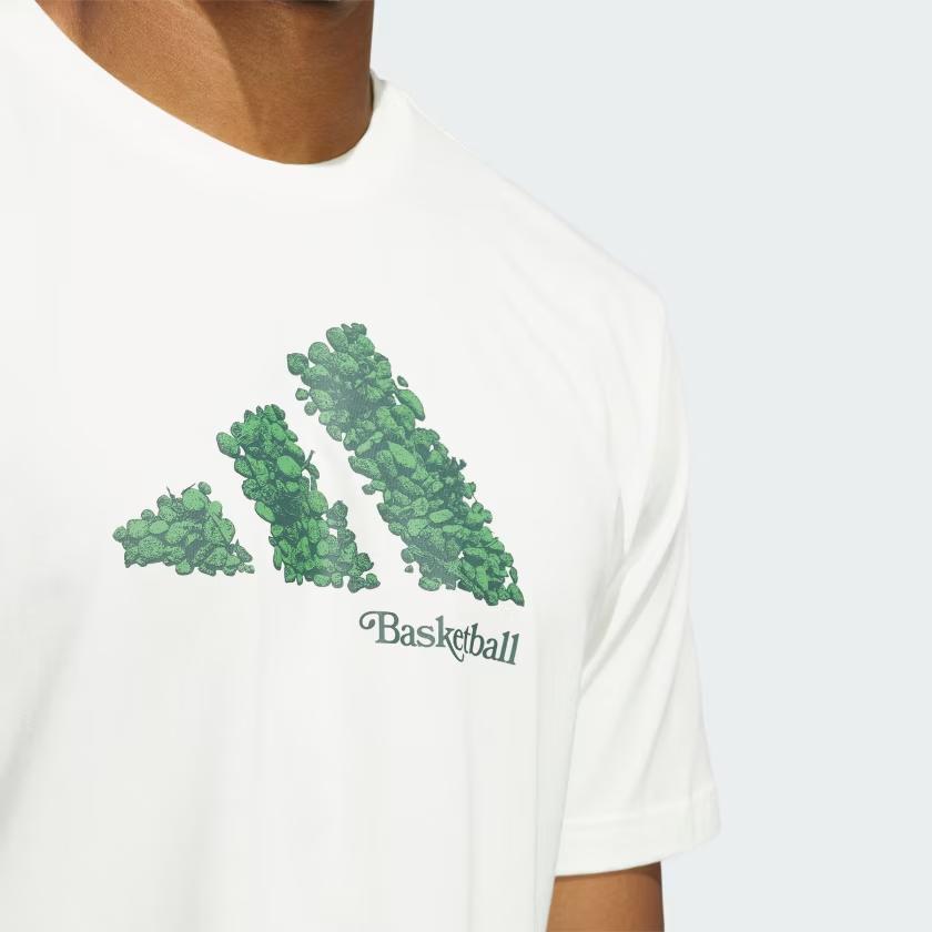 adidas Мужские футболки с рисунком Court Therapy, белые, IN6366