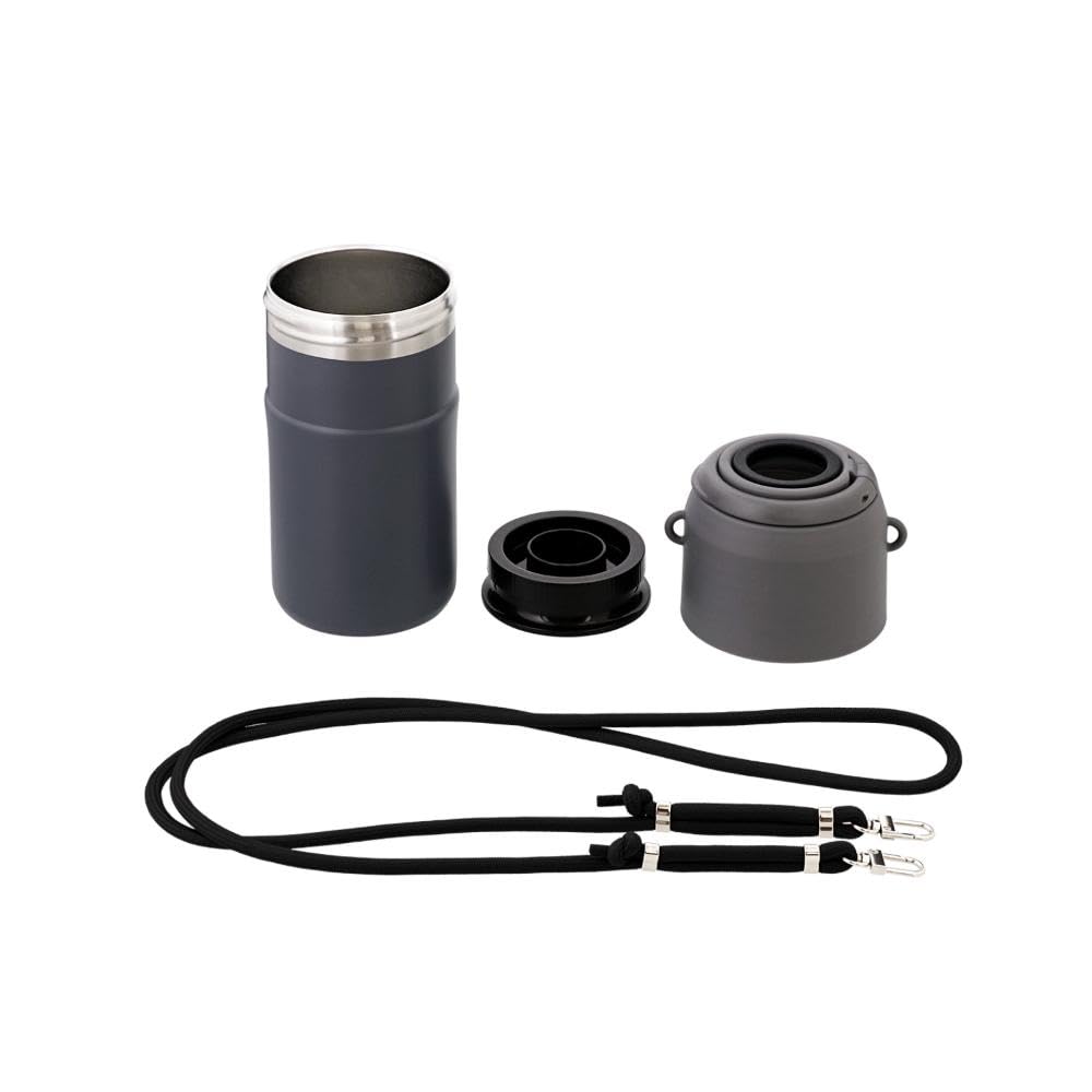 LIV PLUS PET Bottle Fits Shoulder Holder, Insulated, Double-Layered Vacuum-Proof, 300-650ml, Bag, Black, NM-373