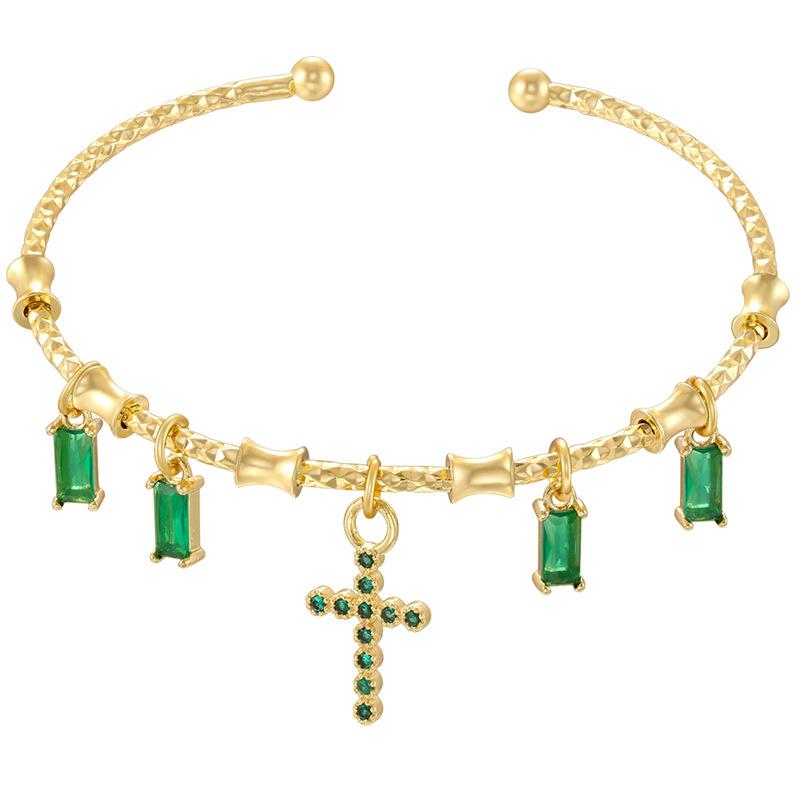 Beetle Octagram Rainbow Splicing Bracelet Personalized Geometric Water Drop Four-Leaf Clover Bracelet Vl648