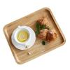 Поднос для кофе, чая, деревянный поднос, прямоугольная деревянная тарелка, кухонный поднос для еды, фруктов, торта, закусок, сервировочная тарелка из дерева, столовая посуда