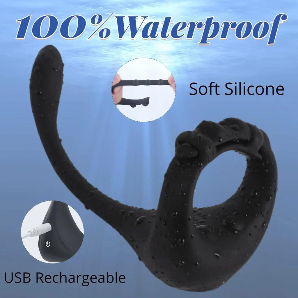 Пульт дистанционного управления вибрирующее кольцо для пениса для мужчин с пулей 3 в 1 регулируемое кольцо для пениса Ansu стимулятор взрослые секс-игрушки для пар