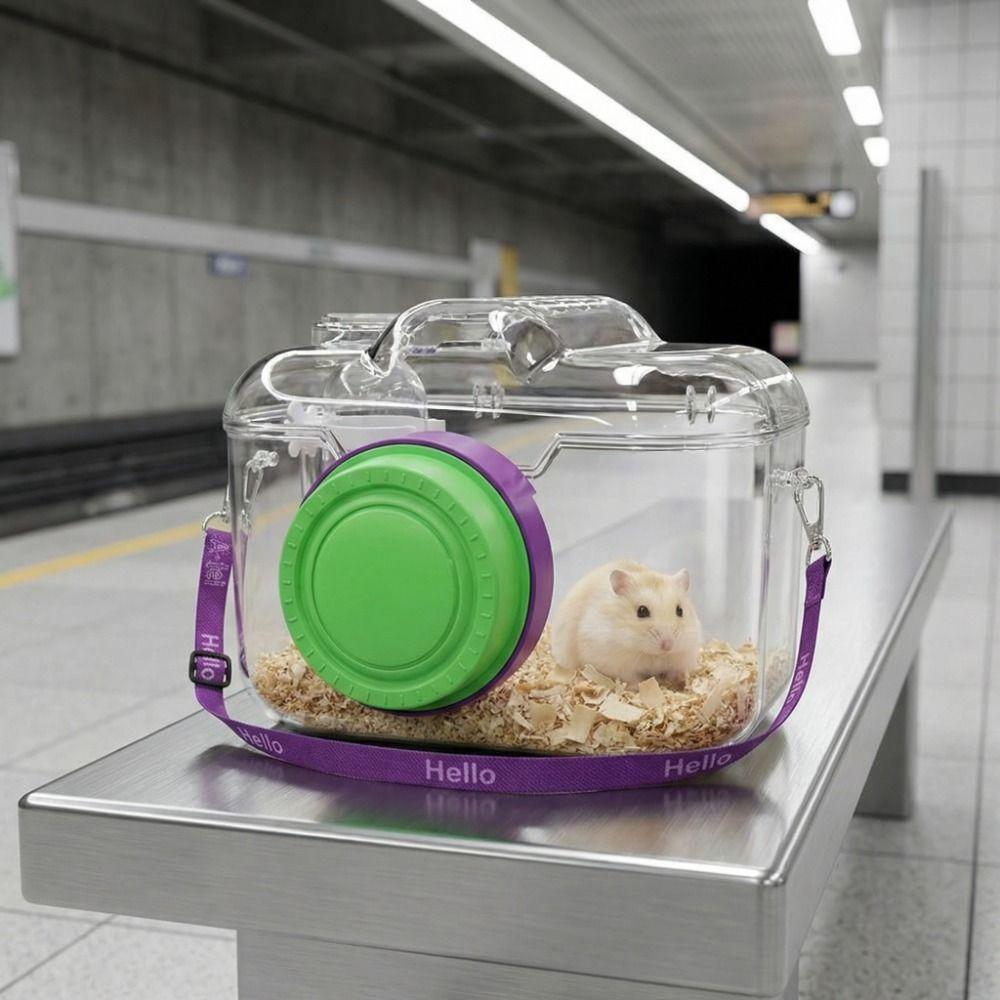 Transparent Pet Outgoing Cage Ventilated Hamster Carry Bag Pet transfer bag  Spring Outing