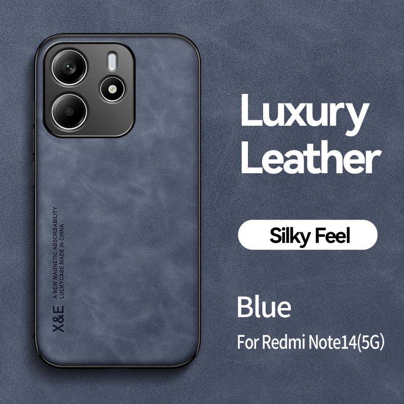 KEYSION Роскошный ретро чехол из ПУ кожи для Redmi Note 14 4G 14 Pro 5G Силикон+ПК Ударопрочный чехол для телефона для Redmi Note 14 Pro+ 5G