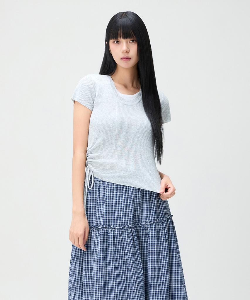 MIXXO Многослойный вязаный топ со шнуровкой по бокам Re Kaf78Qt_Miwkag51Qt