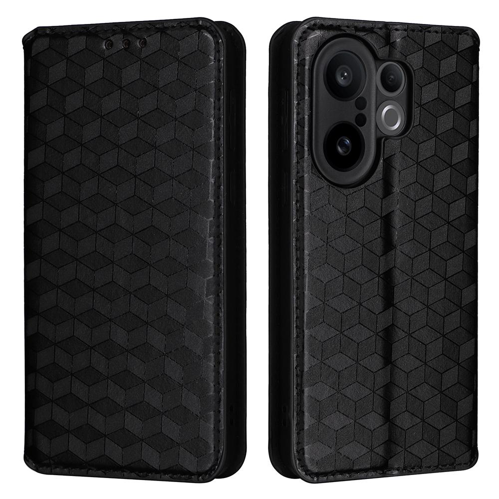 For Vivo X200 FE 5G/S30 Pro Mini 5G Case Wallet Rhombus Imprinted Leather Phone Cover