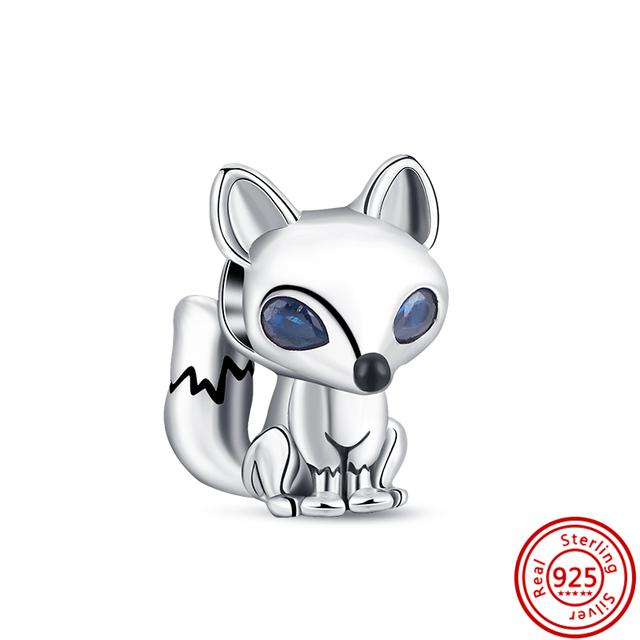 New Panda Owl Unicorn Lucky Cat Dog Lion Elephant Animal Beads Fit Charm Bracelet Women 925 Silver Jewelry