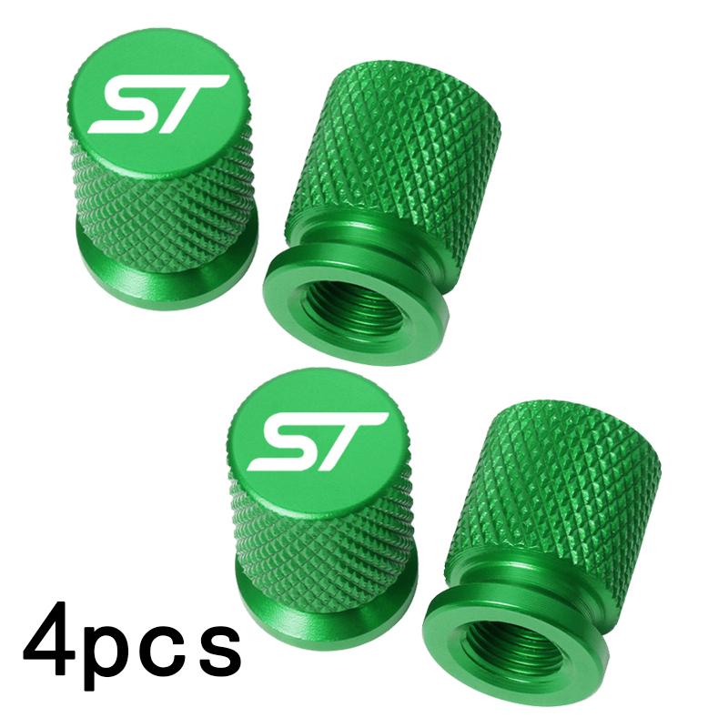 XXUI3 4pcs For Ford ST FOCUS 2 3 Mondeo Fiesta Kuga MK2 MK3 MK4 Car Wheel Tire Valve Caps Tyre Stem Covers Airdust Waterproof