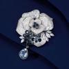 Sparkling Rose Brooch High-end Women's Exquisite Brooch High-end Sense Niche and Light Luxury Pin Accessory
