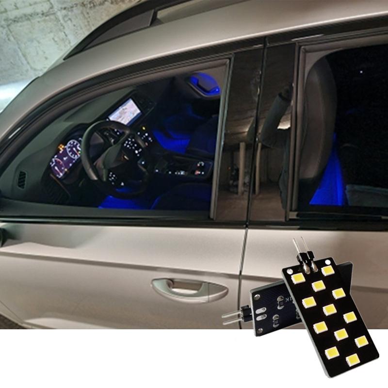 Для SKODA Kodiaq Karoq VW Arteon SEAT 2 шт./лот 12 В CANBUS без ошибок 12 светодиодов салона автомобиля подсветка пространства для ног
