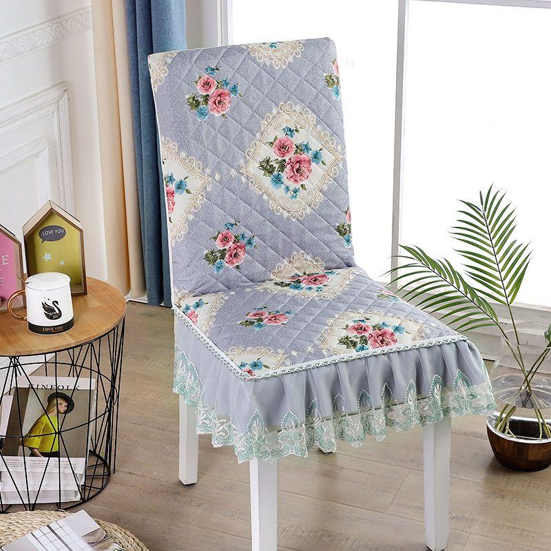 Интегрированный чехол для сиденья домашнего обеденного стула, универсальный эластичный чехол для современных сельских стульев, тканевый пылезащитный чехол, универсальная подушка для стула