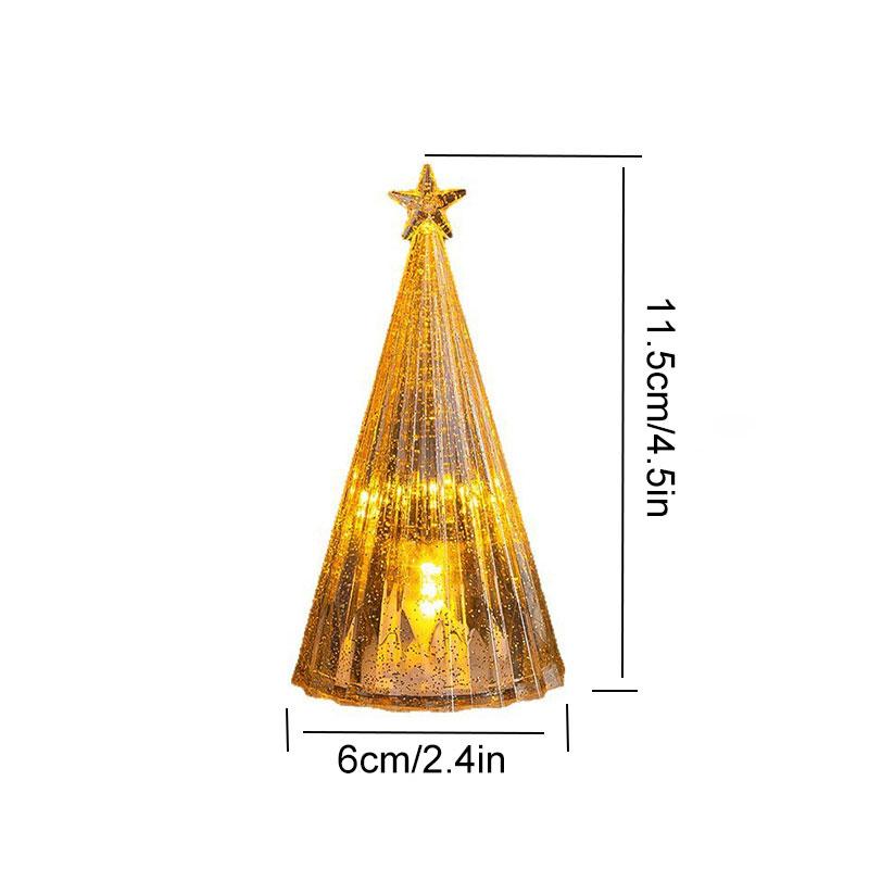 1 шт. Рождественское украшение Navidad Светодиодная подсветка Настольное украшение Форма елки 2026