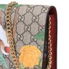 Gucci Винтажный логотип Цветочный узор с птицами Холст и кожаная сумка через плечо Женская сумка через плечо Эбеновое дерево 424891-K0I2G-8691