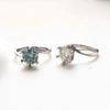 Bague Ringen S925 Набор с муассанитом цвета D, классическое женское кольцо с шестью когтями и снежинкой в ​​один карат, с покрытием из 18-каратного золота