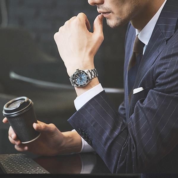 Seiko SBDC165 (PROSPEX DIVER SCUBA 1965 MechanicalDivers Современный дизайн Save the Ocean Модель Мужская металлическая группа)