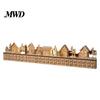Rustic Wood Advent Calendar for Family Light-Up Wooden Christmas Village Calendar, 24 Drawers Countdown Festive Table Centerpiece Party LED