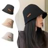 Summer Women Bucket Hat Solid Color Fisherman Cap for Female Panama Korean Foldable Wide Brim Cotton Sunscreen Hats