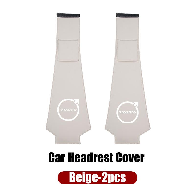 Car Stickers Leather Headrest Protective Cover Storage Bag For Volvo XC40 XC60 XC70 XC90 T6 V40 V60 V90 S60 S80 S90 OE8
