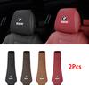 DJSA5 2Pcs Car Seat Headrest Cover Anti-Dirty Elastic Protective Dust Cover stickers For BMW E36 F40 F10 E90 M F20 F30 E60 E39 E46 X7