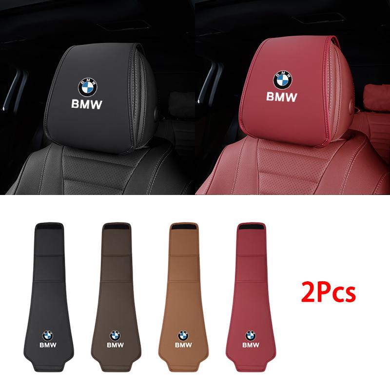 DJSA5 2Pcs Car Seat Headrest Cover Anti-Dirty Elastic Protective Dust Cover stickers For BMW E36 F40 F10 E90 M F20 F30 E60 E39 E46 X7