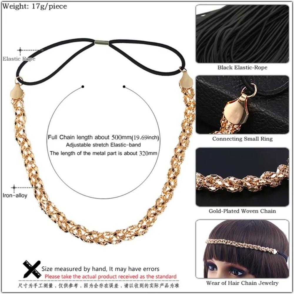 Shiny Dance Hairband Weaving Hair Ornaments Elegant Hair Head Chains for Women