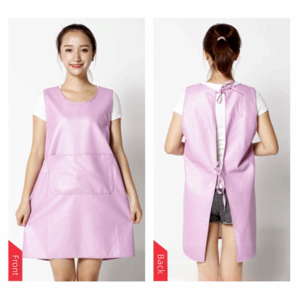 Фартук шеф-повара из искусственной кожи, дизайн жилета, взрослый нагрудник, бытовая уборка, рабочая блуза, для кухни, для готовки