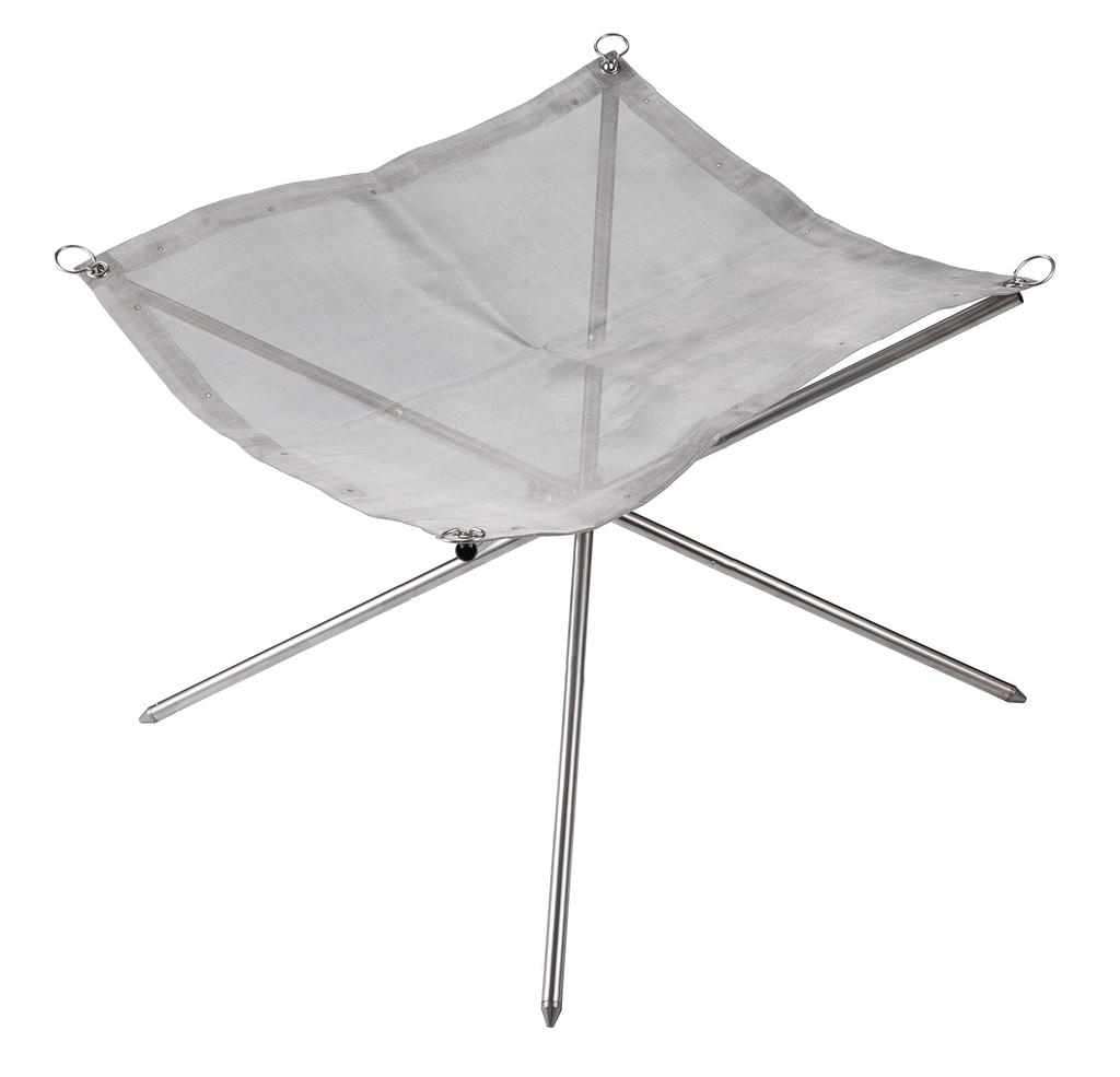 CAMPING MOON MT-011 All-Stainless Steel Fire Stand with Mesh Sheet and Fan