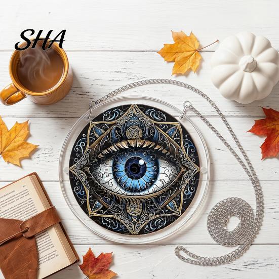 Colorful Window Visor Acrylic Jigsaw Puzzle Suncatcher, Religious DIY Sun Catcher Puzzles Kit, Stained Glass Style Hanging Decor for Home, Garden,