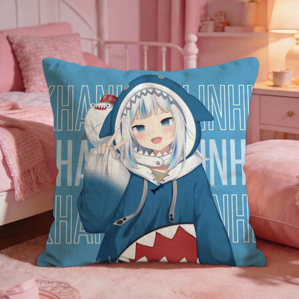 VTuber GGawr Guras Cushion Cover Premium Comfort Reversible Pillow Cove Two in One Design for Any Room Car Interior
