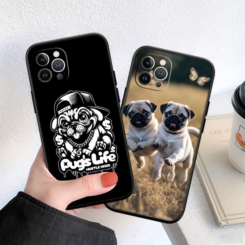 CJ90 Pug Dog Soft Shell Phone Case for Xiaomi Poco C40 C50 C51 C55 C65 C71 C75 F3 F5 F6 F7 M2 M3 Pro Ultra