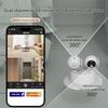 Humanoid Tracking Two-Way Audio Dual Lens Home Surveillance Camera with Dual Screens