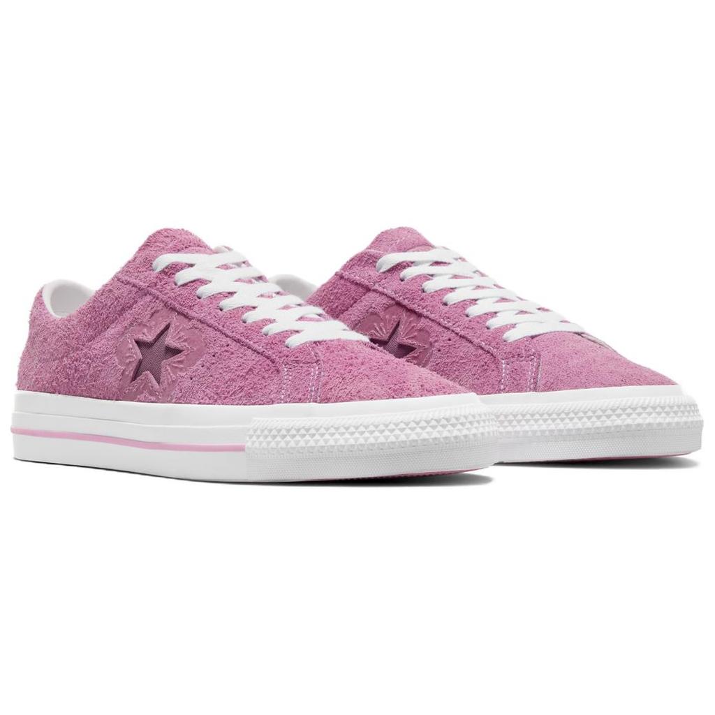 Converse Минусы Одна звезда Удобная повседневная низкая парусиновая обувь Унисекс Кроссовки Светло-пурпурный Красный A11974C