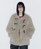 ROLAROLA Toggle Button Fur Coat Khaki