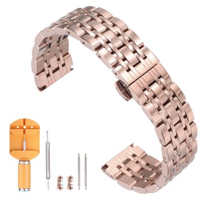 [uxcell] Стальной ремешок для часов 20 мм с Быстросъемным креплением, Металлический, Полированная отделка, Бабочка La Splash, Сменный ремешок с инструментом для снятия, Мужской Женский