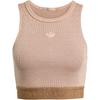 Originals Round Neck Ribbed Slim Fit Solid Color Sports Bra Women Underwear Brown JW6089