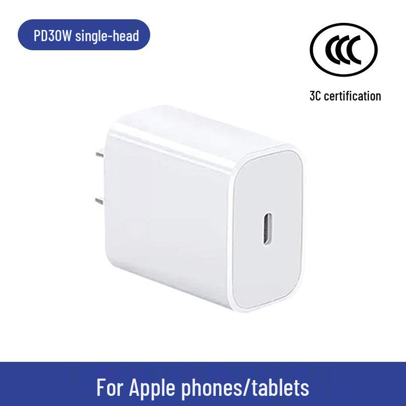 Быстрое зарядное устройство PD 20 Вт с двумя портами для iPhone 15/14 Pro, 16 Max 30 Вт