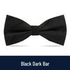 Men's Burgundy & Black Bow Tie for Weddings - British Korean Style