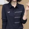 2025 Minimalist Slim Fit Women's Shirt: Spring/Autumn, Polo Collar