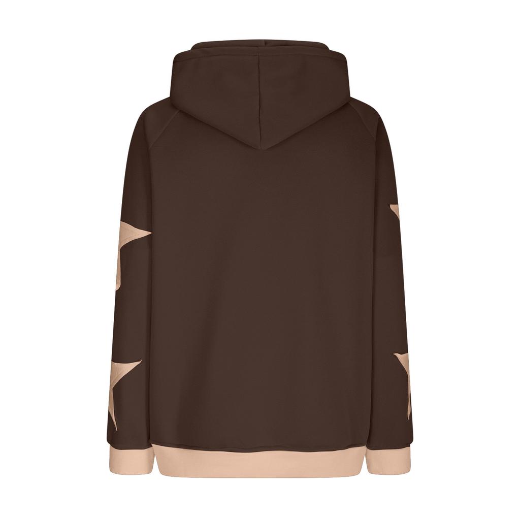 Женская модная толстовка с длинными рукавами и капюшоном в стиле звездного блока