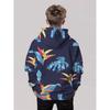 3D Digital Printed Island Style, Tropical Plant Full Print Hooded Sweatshirt, Fashionable and Trendy Casual Children's Clothing, Perfect Gift