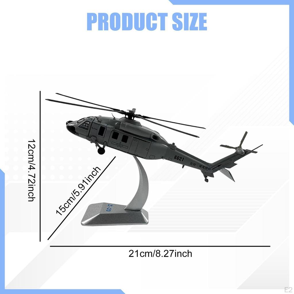 Модель вертолета с подставкой 1:Игрушка Масштаба 100 Настольный Декор Обработка на ЧПУ Сплав Украшение Симуляция